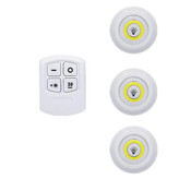 چراغ اضطراری زیر کابینتی مدل ریموت دار مجموعه سه عددی|باطری خور +COB LED