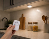 چراغ اضطراری زیر کابینتی مدل ریموت دار مجموعه سه عددی|باطری خور +COB LED